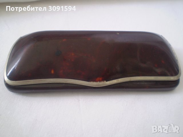 Стара калъфка за очила целулит цвят бордо, снимка 7 - Антикварни и старинни предмети - 37331998