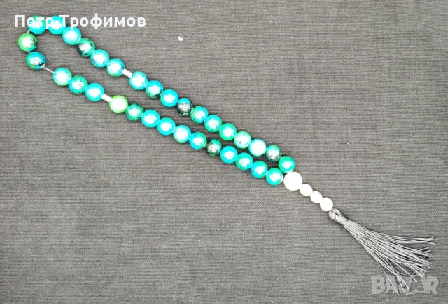 Броеница ръчна изработка от хризокола