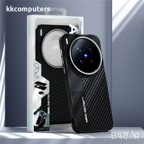 Магнитен калъф ABEEL за Honor Magic8 Pro 5G - PC+TPU+Алуминий+PU Кожа, Тънък, Вкл. Протектор - 2 Цвя, снимка 9 - Калъфи, кейсове - 53280784