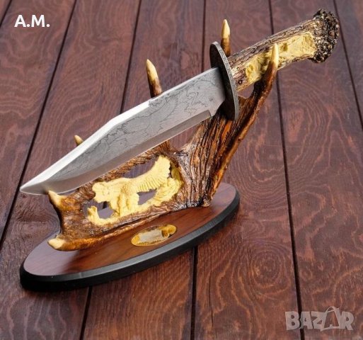 Гравиран сувенирен нож на оригинална поставка, снимка 4 - Ножове - 43273701