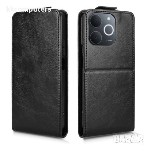 Realme Note 70T / Realme C71- Кожен калъф с магнитен клип, Стенд и Холдер за Карти + Протектор | Цвя, снимка 8 - Калъфи, кейсове - 52121255