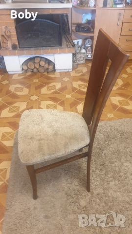 Дървени трапезни столове - масив 5 броя , снимка 4 - Столове - 52296319