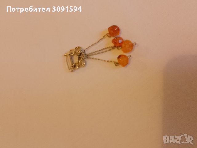 Стара Руска брошка със кихлибар, снимка 6 - Антикварни и старинни предмети - 40780543