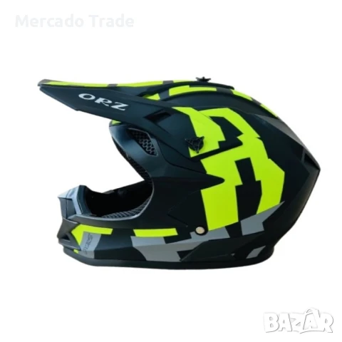 Кросова каска, За мотор, Атв и велосипед, S и M размер, Черен с неон и графит, снимка 6 - Аксесоари и консумативи - 50577821