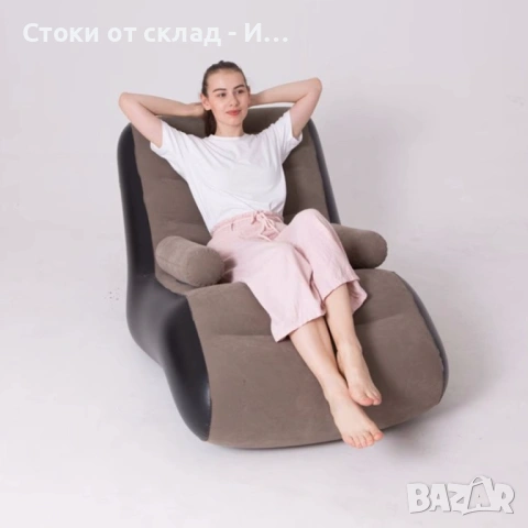  Тип продукт: S-образен шезлонг с подлакътници; Цвят: Кафяв; Лесен за прибиране и съхранение; Лесен , снимка 3 - Столове - 53310676