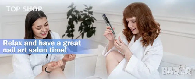 NAILGIRLS Безжична електрическа пила за нокти с аксесоари, снимка 7 - Маши за коса - 48778286