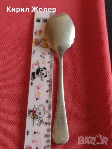 Стара лъжичка за кафе чай десерт Английски стил с печат STAINLESS NICEEL за КОЛЕКЦИОНЕРИ 31663, снимка 9 - Други ценни предмети - 43814282