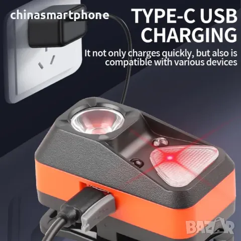 Челник 500 Лумена, Водоустойчивост със сензор за движение и USB зареждане, снимка 4 - Къмпинг осветление - 48875390