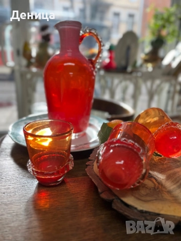 Огнено чудо от СССР В оригинал е с 4 чаши и е комплект , снимка 9 - Сервизи - 52634522