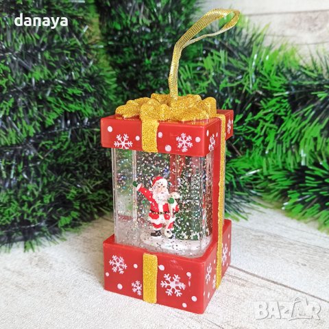 3174 Светещо коледно преспапие Подарък, 11 см, снимка 6 - Декорация за дома - 38598653