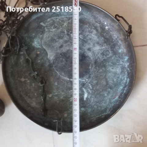 Стар бронзов кантар, снимка 5 - Антикварни и старинни предмети - 51482299