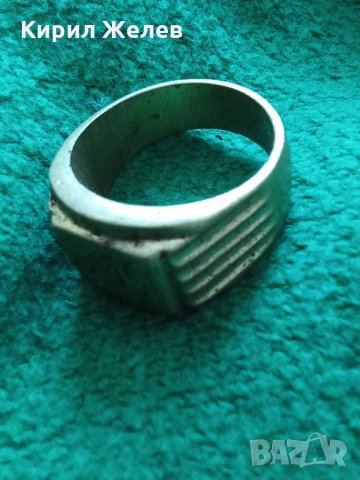 Стар Пръстен Бронзов с РЕТРО ОРНАМЕНТИКА РЪЧНА МАЙСТОРСКА ИЗРАБОТКА  20352, снимка 5 - Антикварни и старинни предмети - 33369316
