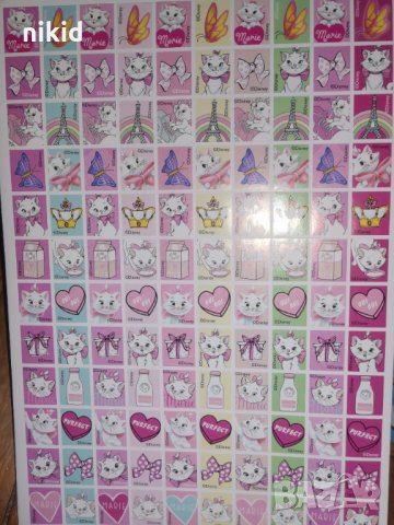 200 бр Коте Мари Marie cat книжка албум самозалепващи лепенки стикери , снимка 5 - Други - 35247966