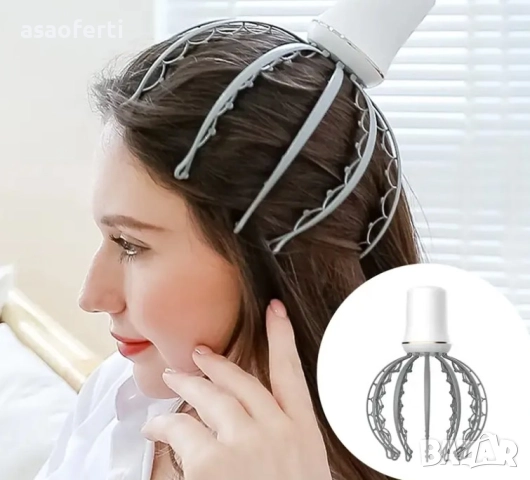 🐙 Електрически Масажор "Baby-Octopus" за Глава – Вибрация, Релаксация и Облекчаване на Умора