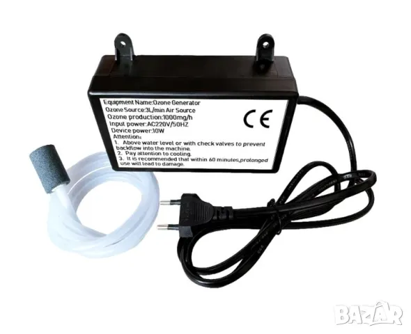 Портативен Генератор на Озон Генератор 1000mg/h 10W Озонатор Битов Генератор на Озон за Вода +Въздух, снимка 17 - Други - 48212293