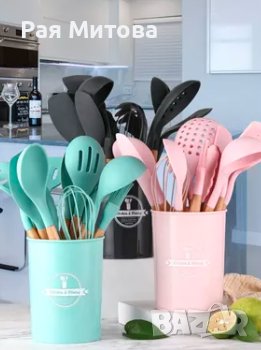 Комплект силиконови кухненски прибори , снимка 3 - Прибори за хранене, готвене и сервиране - 43642017