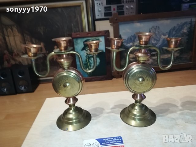 ДВА СВЕЩНИКА ОТ ФРАНЦИЯ 0801240852, снимка 6 - Антикварни и старинни предмети - 43706925