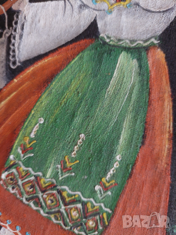 Рисувана в/у плат от 50 год, снимка 3 - Картини - 36554804