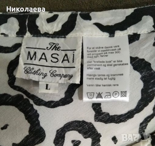 Разкроена туника в бяло и черно,MASAI,XL, снимка 3 - Туники - 37970173