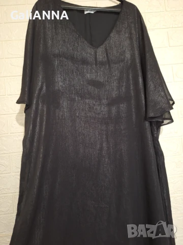 СТРАХОТНА СРЕБРИСТА РОКЛЯ 3XL-4XL, снимка 4 - Рокли - 51241663