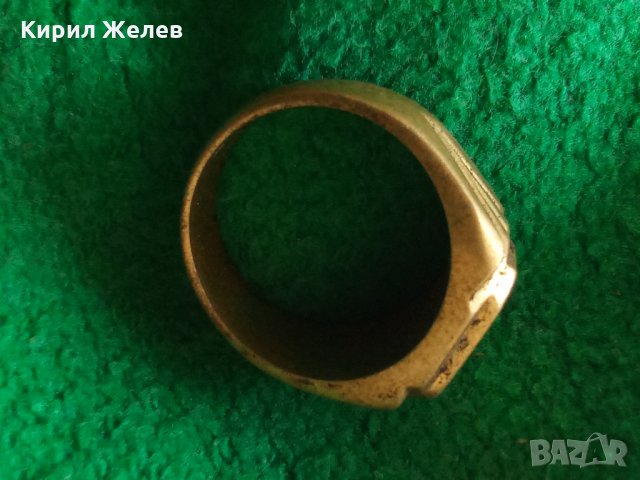 ПОЗЛАТЕН Пръстен стар бронзов ГРАВИРАН МАЙСТРОСКА РАБОТА За КОЛЕКЦИЯ 21912, снимка 6 - Антикварни и старинни предмети - 33370348