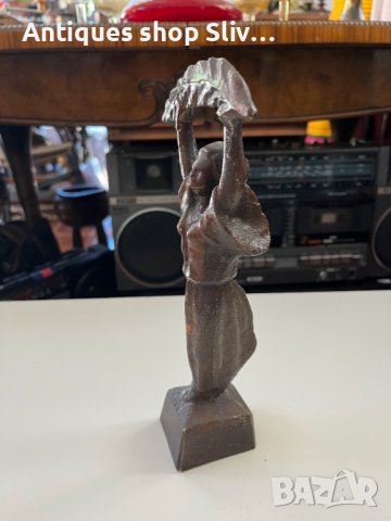 Стара метална статуетка / фигура. №2503, снимка 3 - Колекции - 37130645