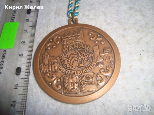 Стар НЕМСКИ МЕДЕН Градски ЮБИЛЕЕН МЕДАЛ Провинция ХЕСЕН Гр. Ханау РОДНОТО МЯСТО на БРАТЯ ГРИМ 30662, снимка 5 - Антикварни и старинни предмети - 37919810