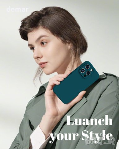 Калъф GOODVISH 3 в 1  с 2X HD протектор за екран за iPhone 15 Pro 6,1", горско зелено, снимка 3 - Калъфи, кейсове - 43661717