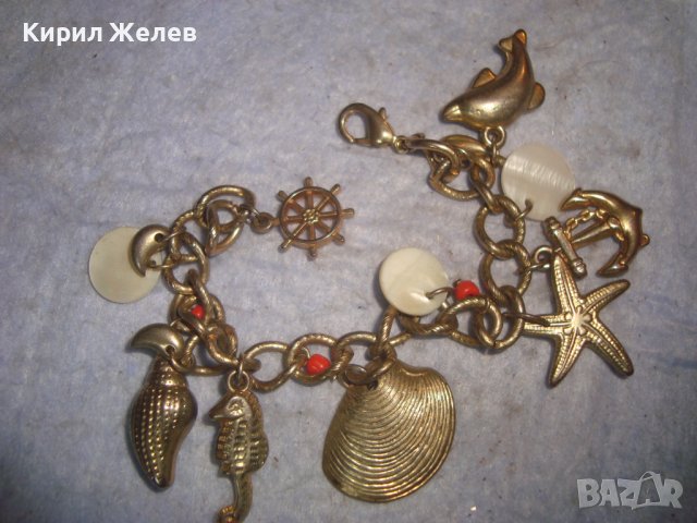 ФЕШЪН АРТ ПОЗЛАТЕНА ГРИВНА с МНОГО ФИГУРАЛНИ ВИСУЛКИ СЕДЕФ и ЧЕРВЕН КОРАЛ 27921, снимка 5 - Гривни - 37128426