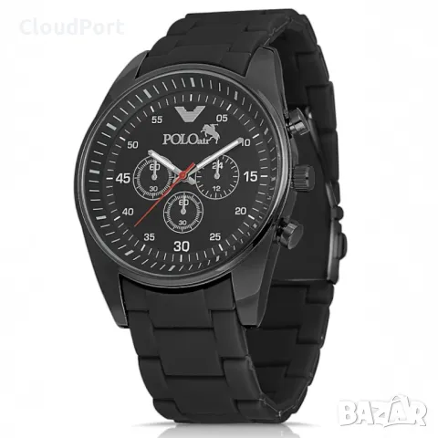  Мъжки комплект, 55 мл Парфюм и черен часовник, Polo Air, снимка 3 - Мъжки - 50394000