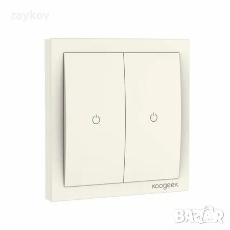 Smart Ключ за лампа Koogeek KH02CN, С два превключвателя, Wifi, Apple Homekit