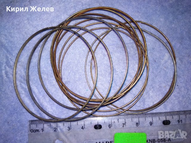 КОМПЛЕКТ ЗЛАТИСТИ и СРЕБРИСТИ ТЪНКИ КЛАСИЧЕСКИ ГРИВНИ НЕРЪЖДАЕМА СТОМАНА ОРНАМЕНТИРАНИ 37487, снимка 2 - Гривни - 40810921