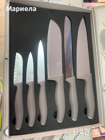 Комплект ножове, Berlinger Haus, BH2953 матово сив, снимка 5 - Прибори за хранене, готвене и сервиране - 51677825