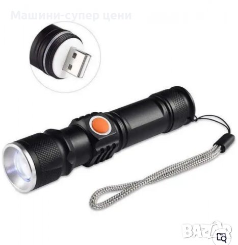Германски Мини LED Фенер с презареждане през USB, снимка 1 - Прожектори - 38969556