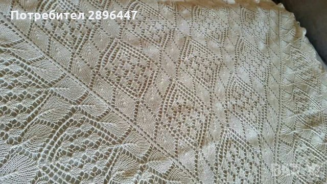 Ръчно плетиво-100% памук 200/160-за диван, спалня, маса Много красива! , снимка 4 - Покривки за легло - 33315508