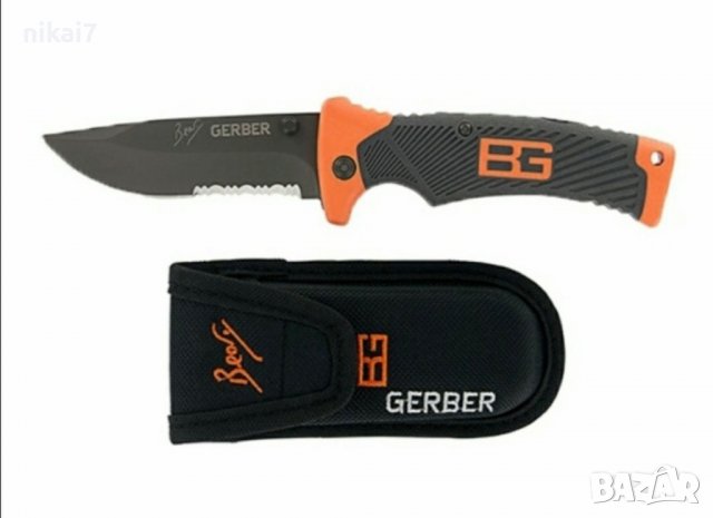 ловен нож тактически GERBER за оцеляване комбинирано острие мега здрав , снимка 4 - Ножове - 37642918