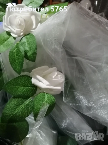 Украса за кола за сватба, снимка 3 - Декорация - 52837430