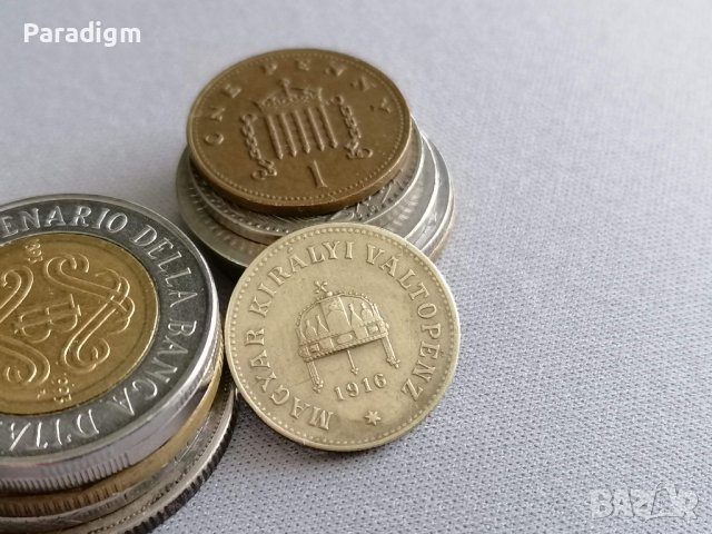 Монета - Унгария - 10 филера | 1916г., снимка 2 - Нумизматика и бонистика - 36620550