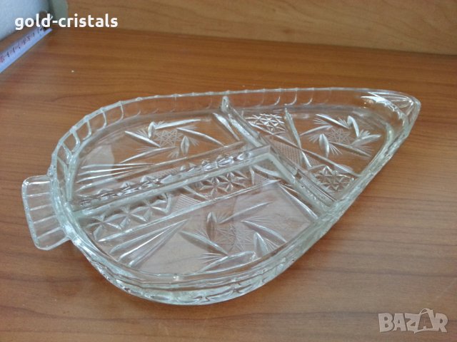 кристален поднос плато ордьовър , снимка 1 - Антикварни и старинни предмети - 32501069