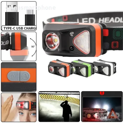 Челник 500 Лумена, Водоустойчивост със сензор за движение и USB зареждане, снимка 5 - Къмпинг осветление - 48875390