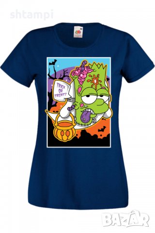 Дамска тениска The Simpsons Bart Simpson 02,Halloween,Хелоуин,Празник,Забавление,Изненада,Обичаи,, снимка 6 - Тениски - 38149422