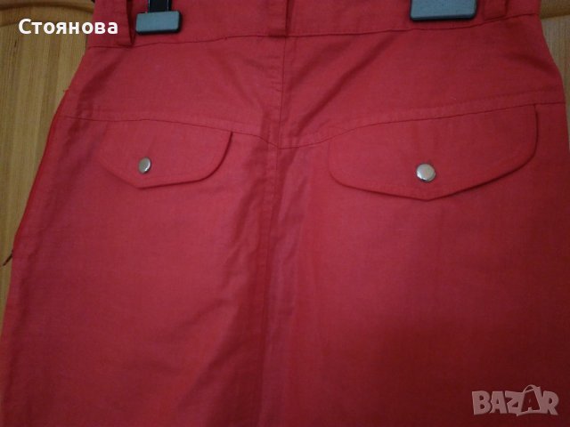 Спортно-елегантна червена пола, снимка 8 - Поли - 37138902