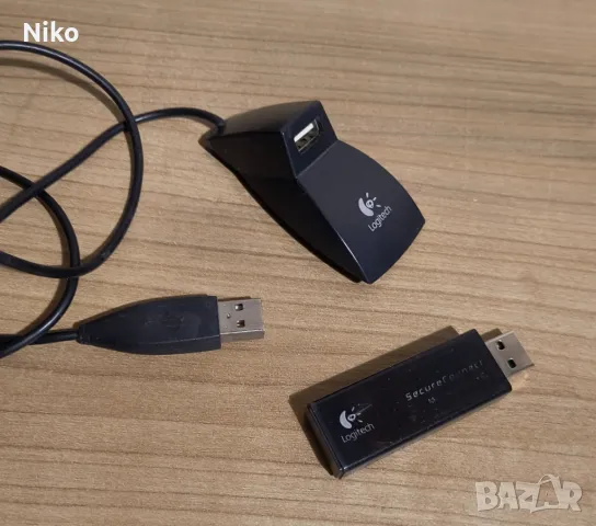 Безжичен приемник Logitech Secure connect, снимка 3 - Клавиатури и мишки - 48291530
