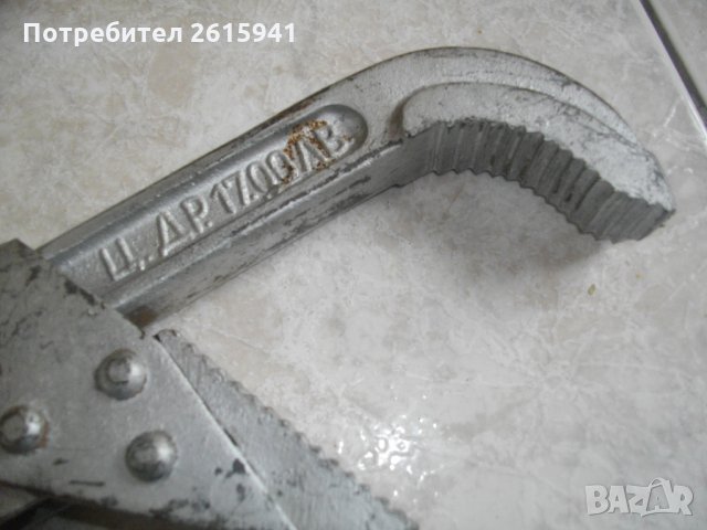 2 Цола-ВиК-Чешмеджийски-Водопроводен-Шарнирен Ключ-Немски-63-70 см Дължина-Захват-7-8 см, снимка 5 - Ключове - 33081995