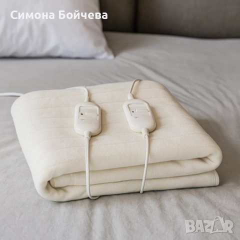 Електрическо двойно одеяло Rosberg RS8510AD – 160×140 см, 2×60W, LED индикатор