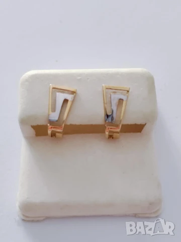 *нови златни обици на винтче 47408-6