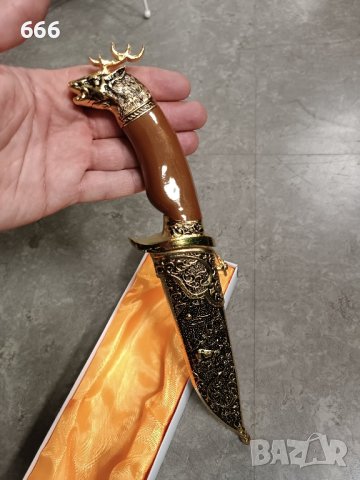 сувенирен кинжал нож елен, снимка 6 - Декорация за дома - 43492735
