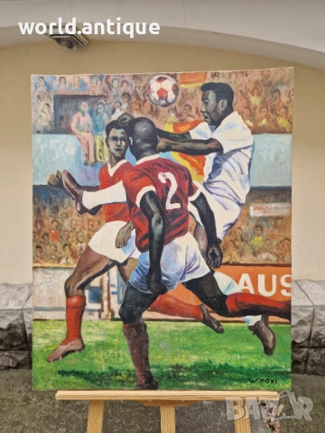 Страхотна антикварна картина масло върху платно , снимка 2 - Картини - 52019803