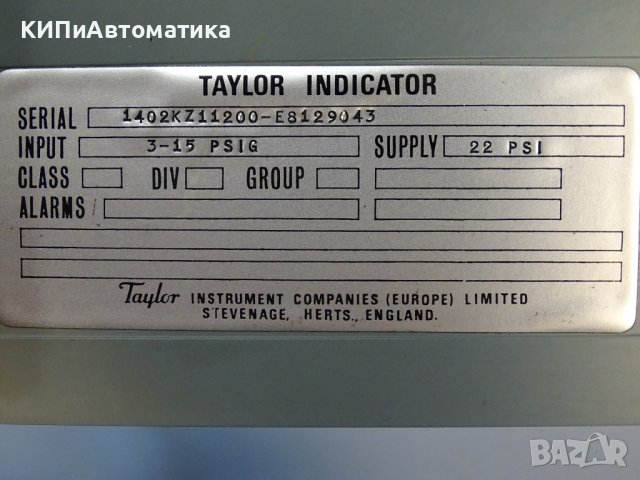 Индикатор TAYLOR INDICATOR 1402K11200-E8129043, снимка 2 - Резервни части за машини - 37461047