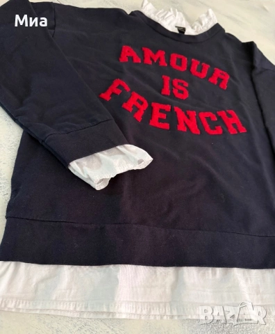 Дамска блуза с ефект като риза, снимка 3 - Блузи с дълъг ръкав и пуловери - 53404700